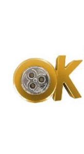 Cветильник/ночник "ОК" Uniel DTL-355 3хААА Желтый фото Cветильник/ночник "ОК" Uniel DTL-355 3хААА Желтый картинка